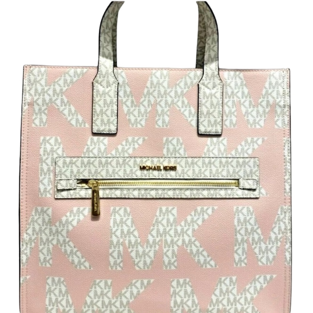 Michael Kors NWT Kenly Powder Blush Multi Large Tote $398 - Picture 2 of 7